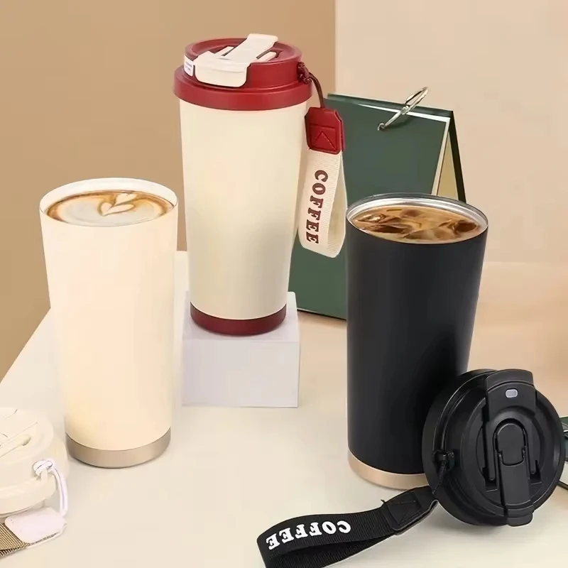 High-Value Women's 316 Stainless Steel Insulated Coffee Cup, Portable Car Large Capacity Water Bottle,Casual Style