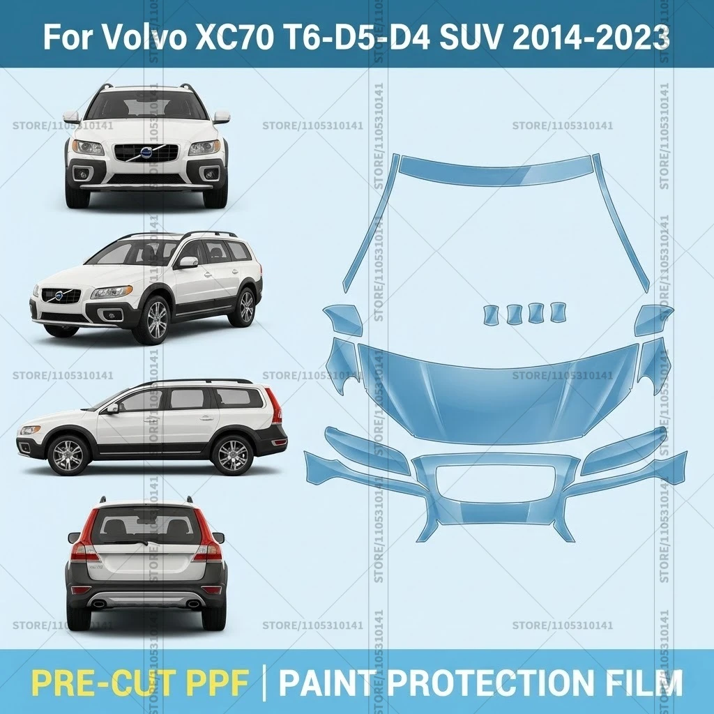 

Pre-Cut Paint Protection Film PPF Transparent Car Film Automotive PPF Front Kit For Volvo XC70 T6-D5-D4 SUV 2014-2023