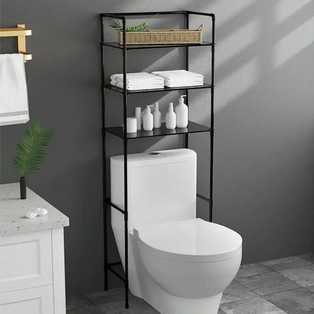 Over The Toilet Storage Rack Multilayer Perforation-Free Washing Machine Shelf Multi-Functional Toilet Simple Storage Cabinet