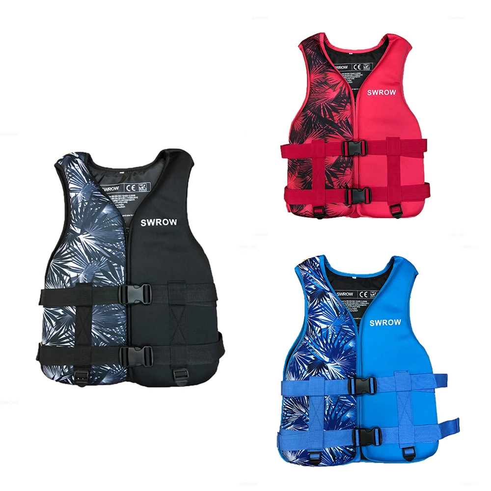 SWROW Life Jacket Water Sport Buoyancy Jacket Life Vest Swimming Boating Driving Vest Life Vest Buoyancy Suit For Adult Children