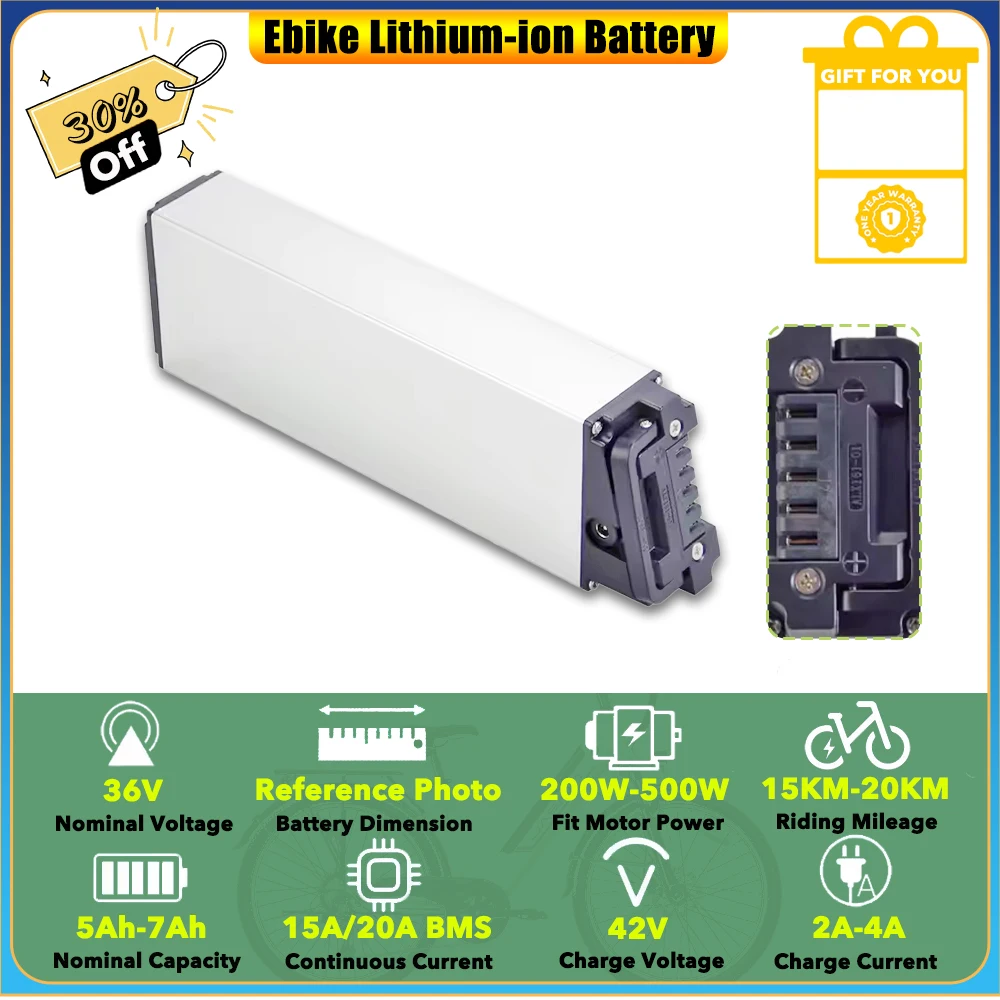 ONEBOT S6 Portable Folding E-bike Battery 36V 6Ah 5Ah 7Ah Lithium-ion 250W Foldable Ebike Battery for Onebot S6 E-bike Battery