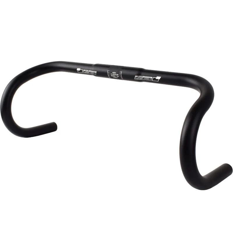 Manubrio curvo per bicicletta da strada fisso con corno di toro volante orizzontale anteriore modificato in lega di alluminio 25.4 accessori per la testa del manubrio