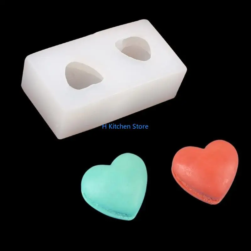 

16FC 3D Love Heart Macaron Silicone Mold Fondant Cake Border Moulds Chocolate Mould