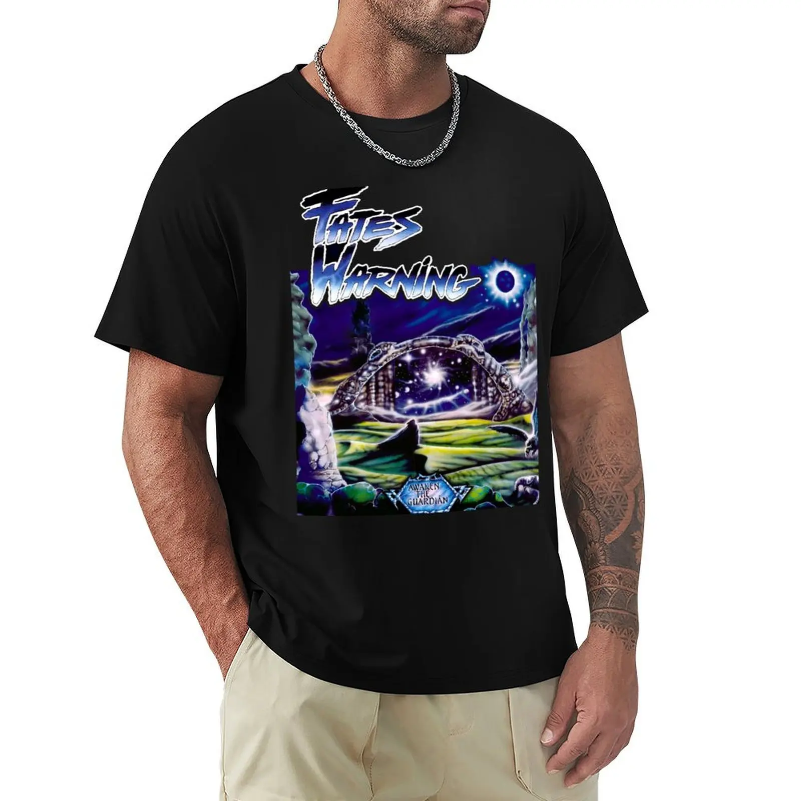 Fates Warning Awaken The Guardian T-Shirt Plus Size Everyday Tee Shirt
