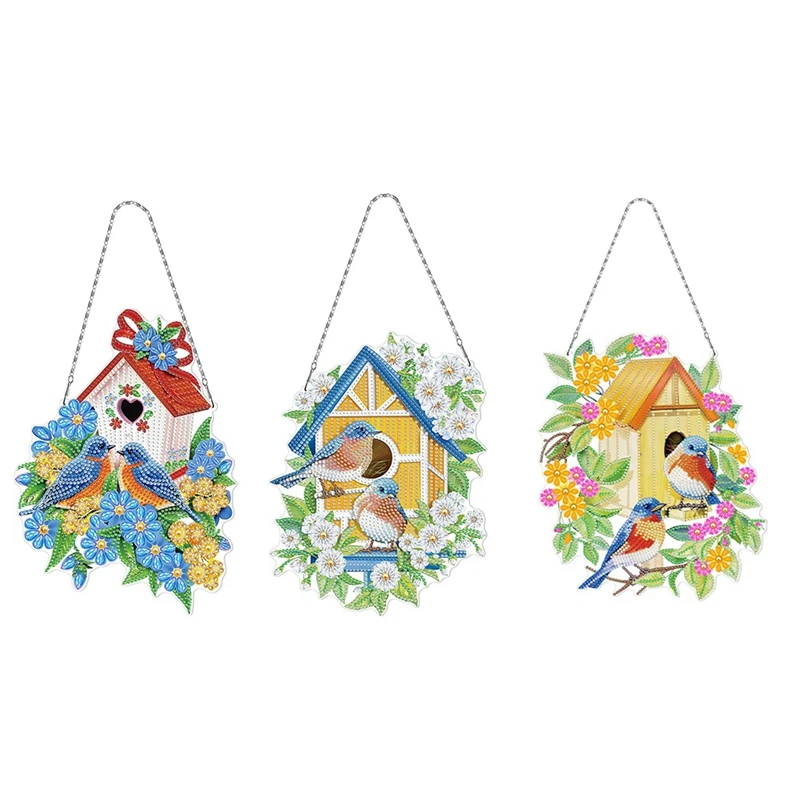 Wind Spinner DIY Painting Wind Chime Double Sided Paint Hanging Ornament For Wind Spinners 3 Pieces