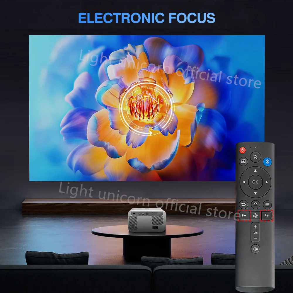 ユニコーンプロジェクターx9pro,フルHD,1080p, 4k,Android,wifi 6,ミニポータブルプロジェクター,ネイティブ1920✖Hdrホームシアターテレビビーム、1080pビデオ
