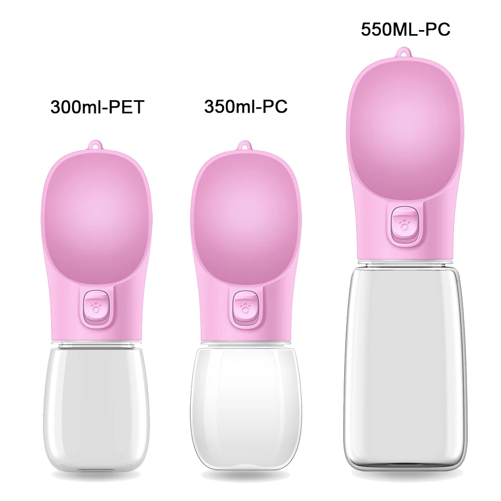 작은 중형 개를위한 550ml 큰 개 물병 고양이 휴대용 야외 산책 강아지 애완 동물 마시는 그릇 골든 리트리버 용품