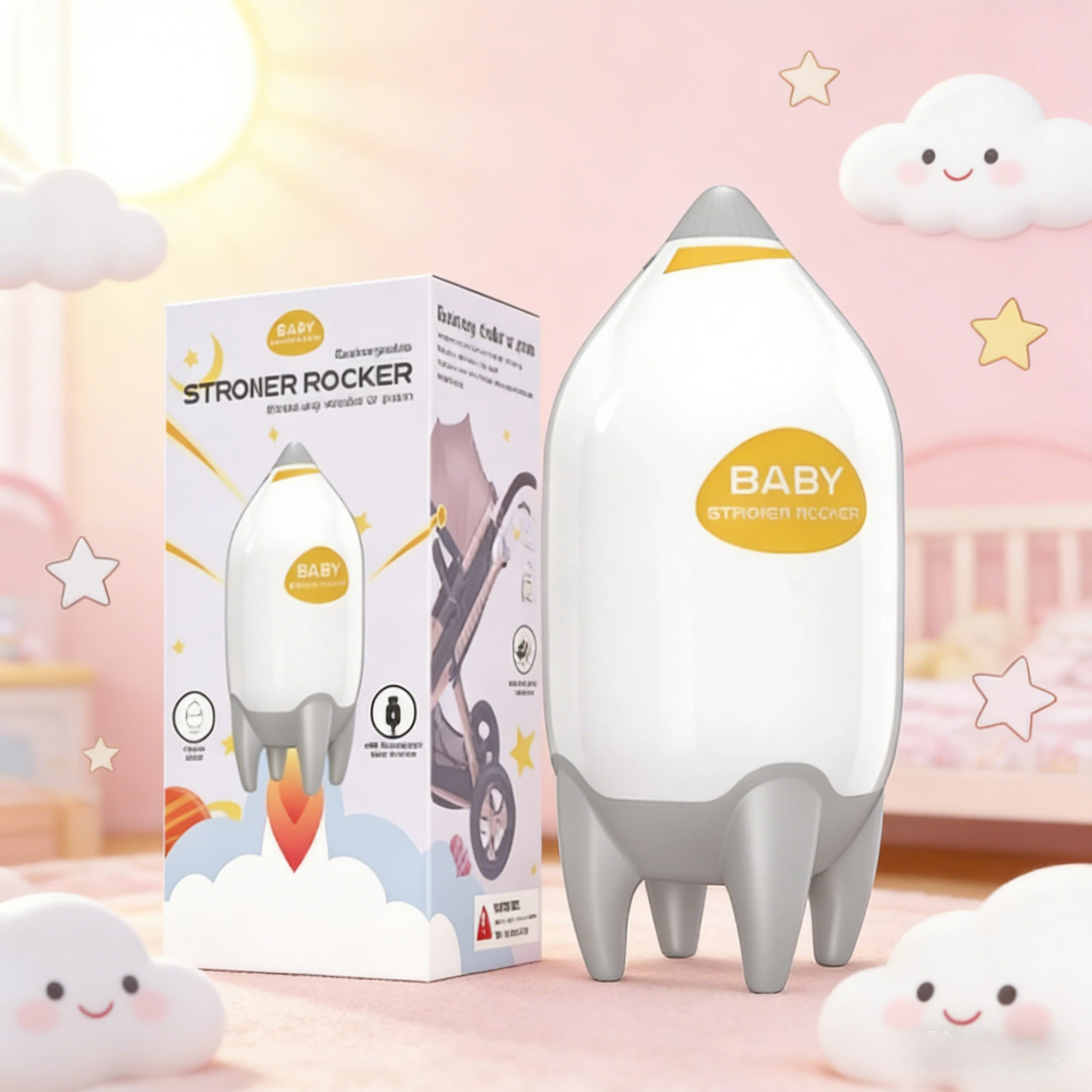 

Автоматическая коляска-качалка для младенцев | Портативный вибрационный успокоитель для сна без рук для капризных младенцев