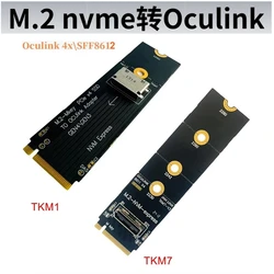 M.2 NVME M-Key to U.2 Oculink SFF-8612 Adapter PCI-E NGFF Gen4 Gen3 2.5 Inch Riser Card M.2 M Key PCIE X4 SSD to Oculink Adapter