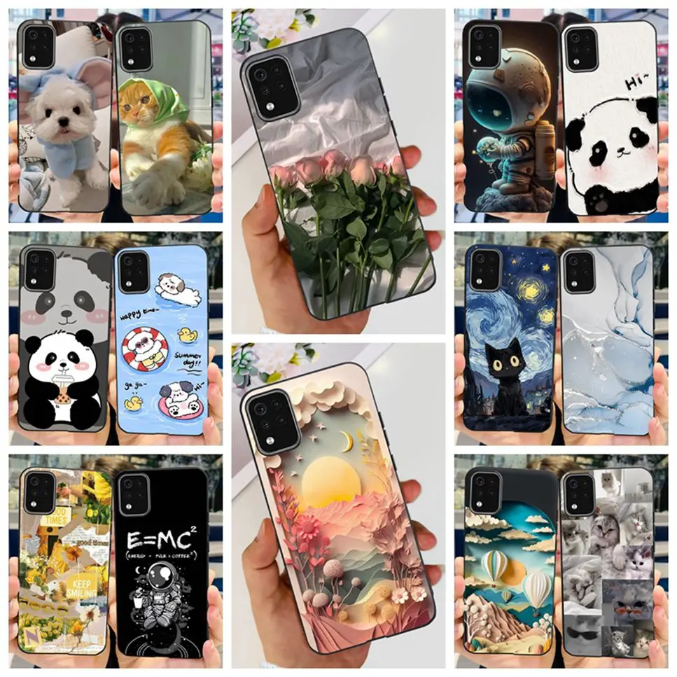 New For LG K42 2020 Case Black Silicone Luxury Cute Fashion Butterfly Soft TPU Shockproof Bunper For LG K42 LMK420 Cover