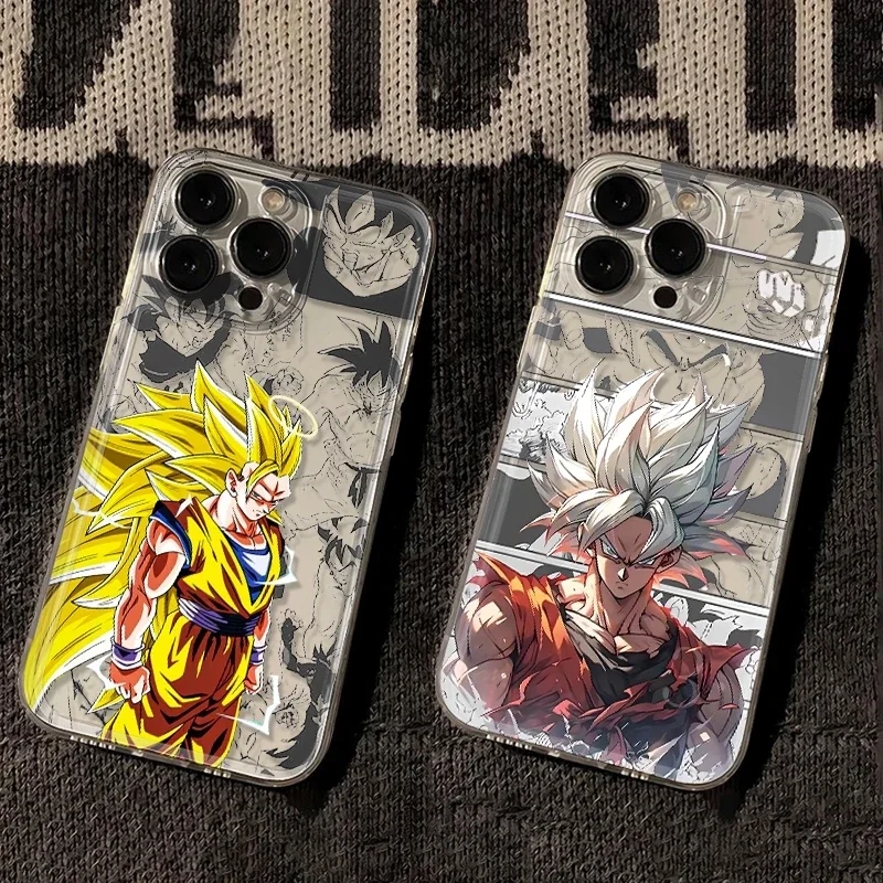 Anime Dragon Ball Phone Case for IPhone 7 8 X 11 12 13 14Pro 15 Pro Iphone Dragon Ball Goku Vegito Trunks Phonecase