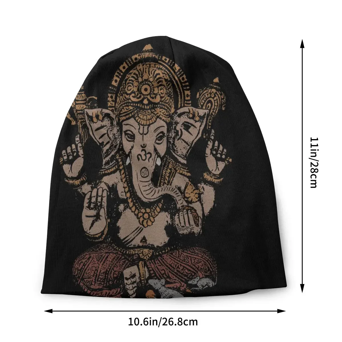 Ganesha 3D Shiva Hindu God India Lingam Cap Outdoor Skullies Beanies Hat Female Spring Warm Thermal Elastic Bonnet Knitted Hat