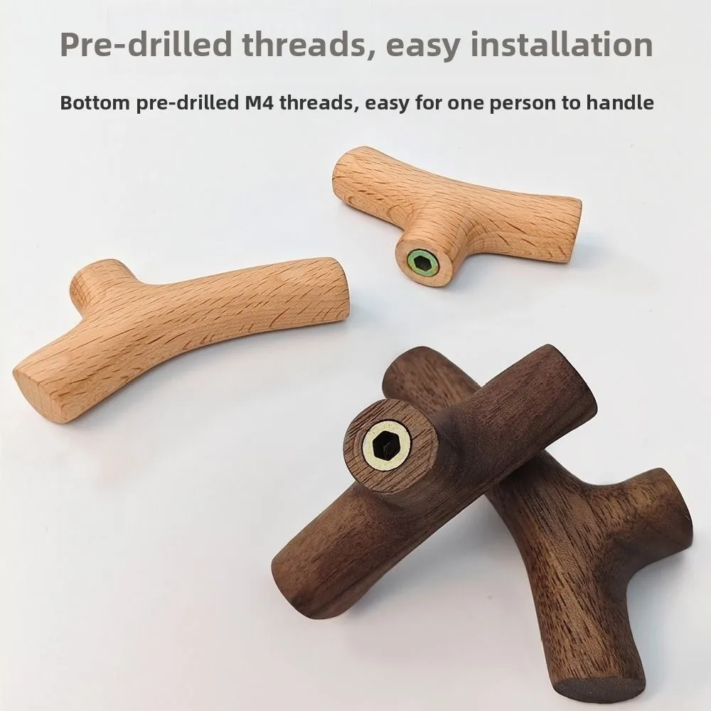 Elegant Tree Branch Shape Solid Wood Hook Creative Modern Wall Mounted Hook Suction Cup Space-saving Key Storage Hook Clothes