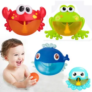 Outdoor Bubble machine Blower gun Frog Crabs Baby kids Bath Maker Swimming Bathtub Soap Water Toys for Children With Music AliExpress