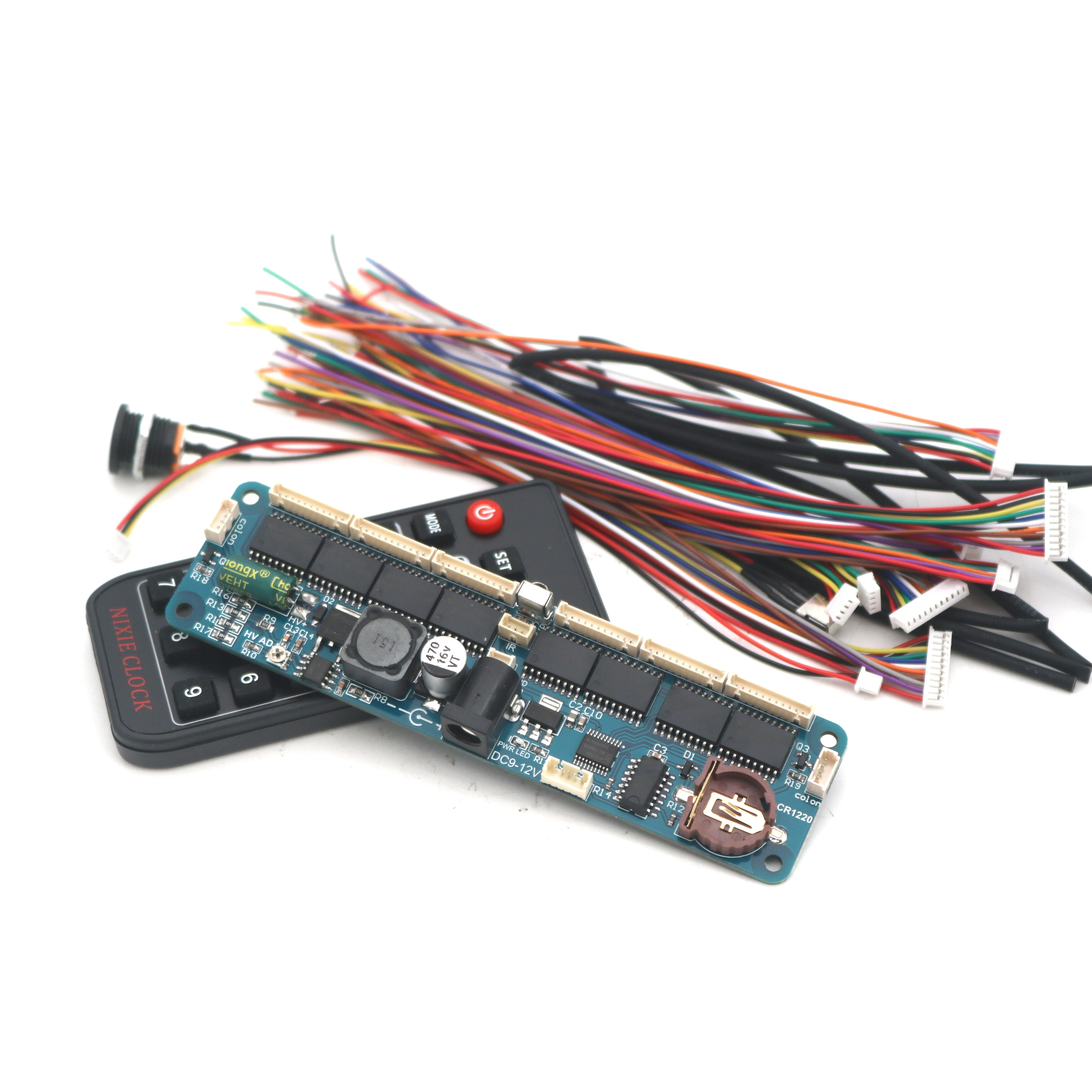 Nixie Tubo Relógio Placa Mãe Controlador Board Controle Remoto Universal Digital Led Glow Tube In12 In14 In18 In8 Qs301 6bit