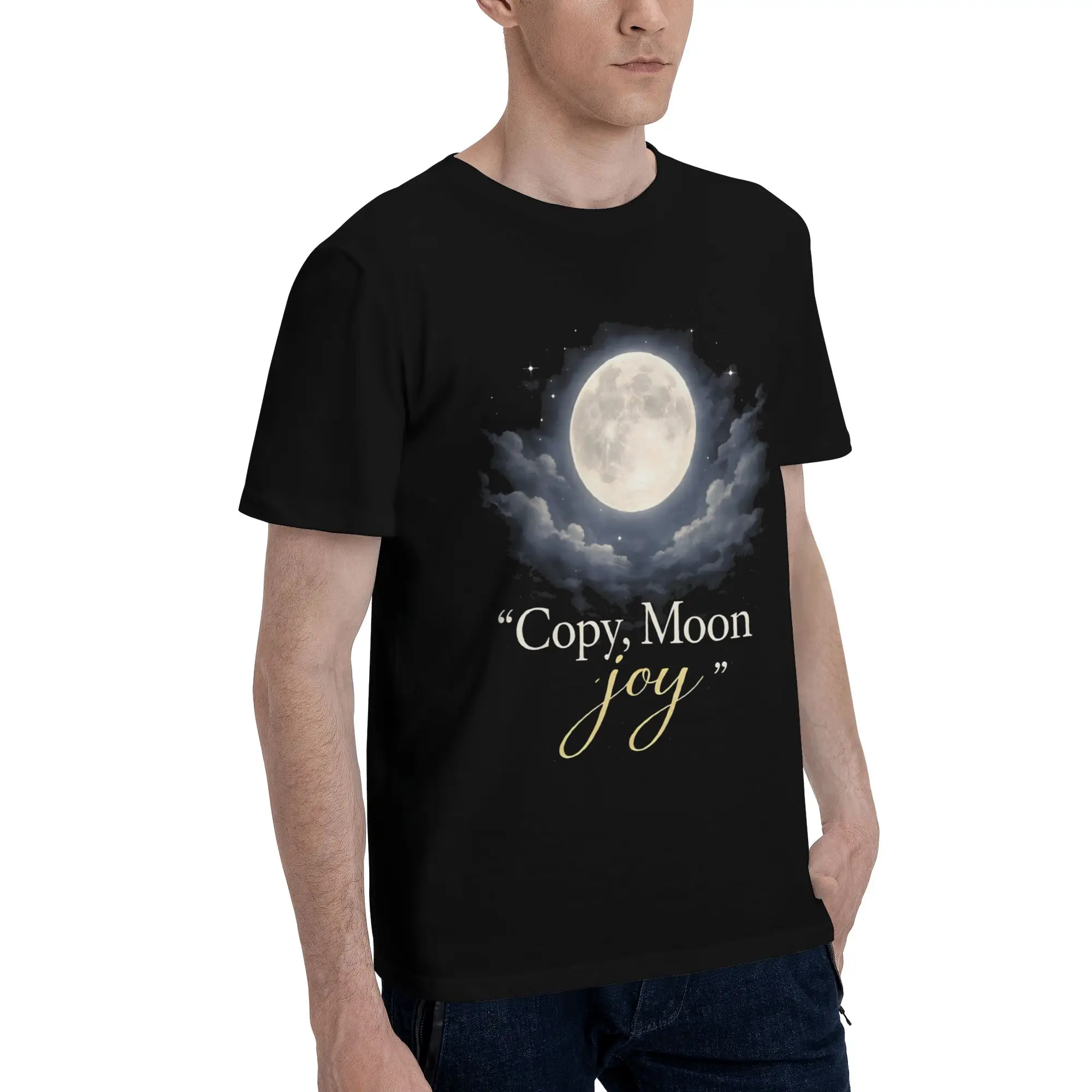 Copy Moon Joy 14 Novelty Graphic 100% Cotton T-Shirt  Tees Tops For Men