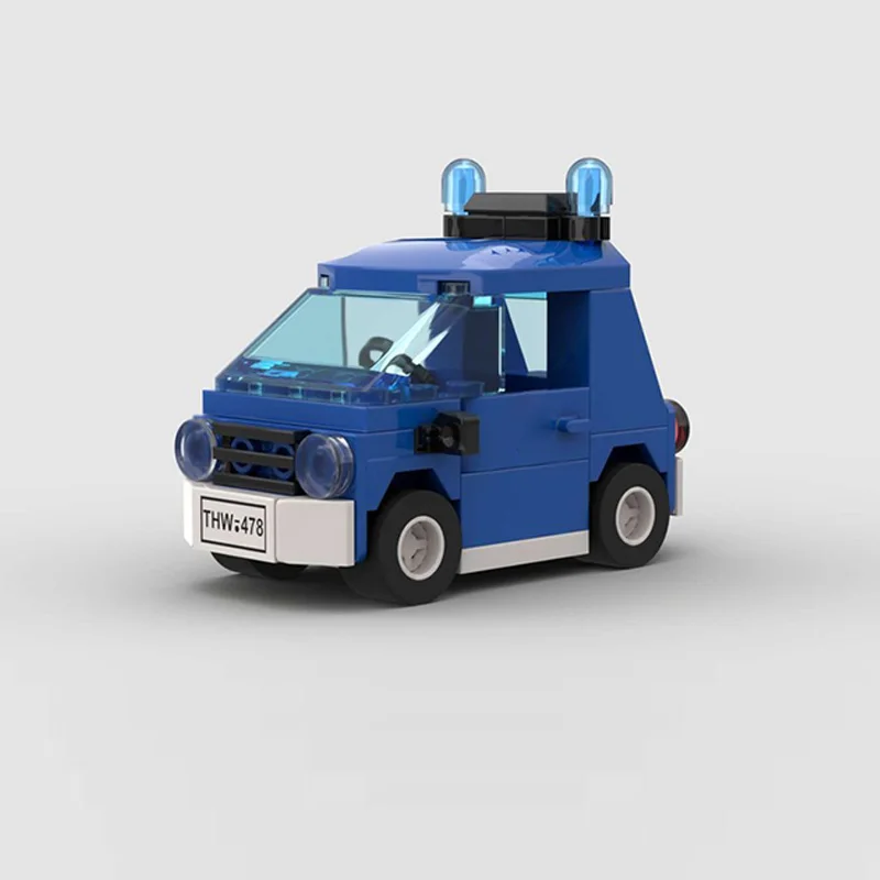 City Car Model MOC Building Bricks Small Commuting Compact Car Modular Technology Children Holiday Gifts Assemble Toys Suit