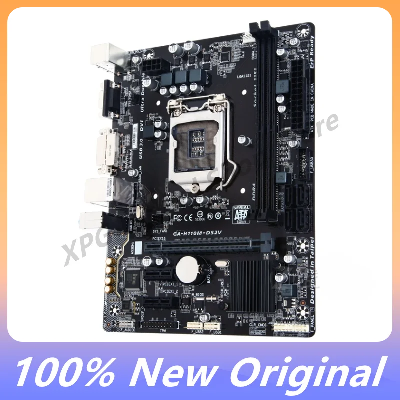 

100% Tested Ga-h110m-ds2v Motherboard Lga1151 Ddr4 Usb3.0 Sata3 Pci-e3.0 Desktop Board
