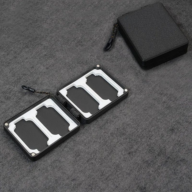 1 Stück tragbare Aufbewahrungsbox für Filter, kompatibel mit DJI Pocket 4P, 4 Fächer, kratzfeste Schutzhülle mit weichem Innenfutter.