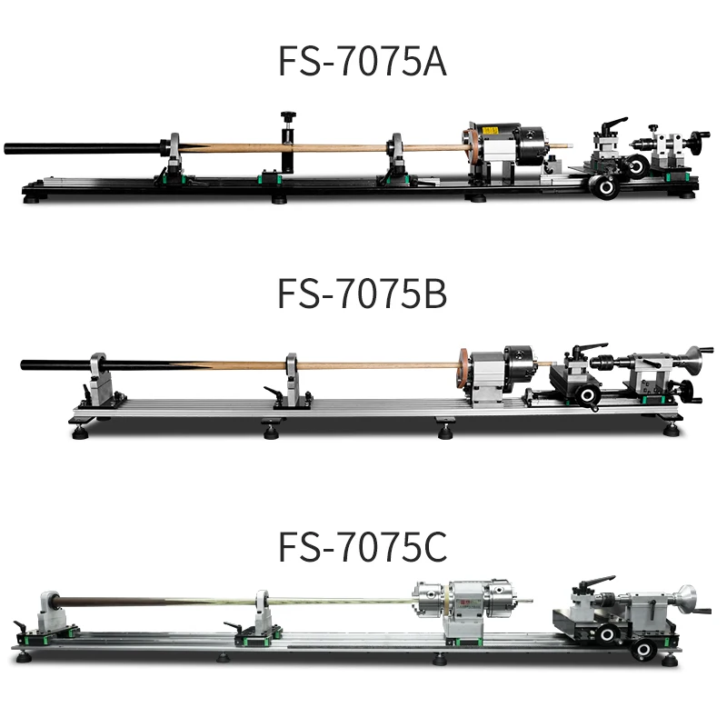 FS-7075A Variable speed mini pool cue repairing machine with shift rail