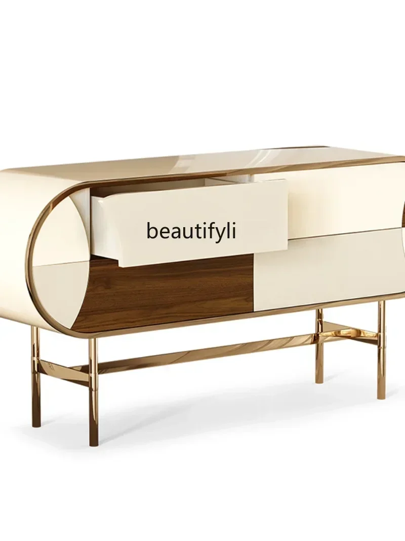 

Post-Modern Light Luxury Sideboard Cabinet Entrance Bedroom Locker Designer Home Cabinet