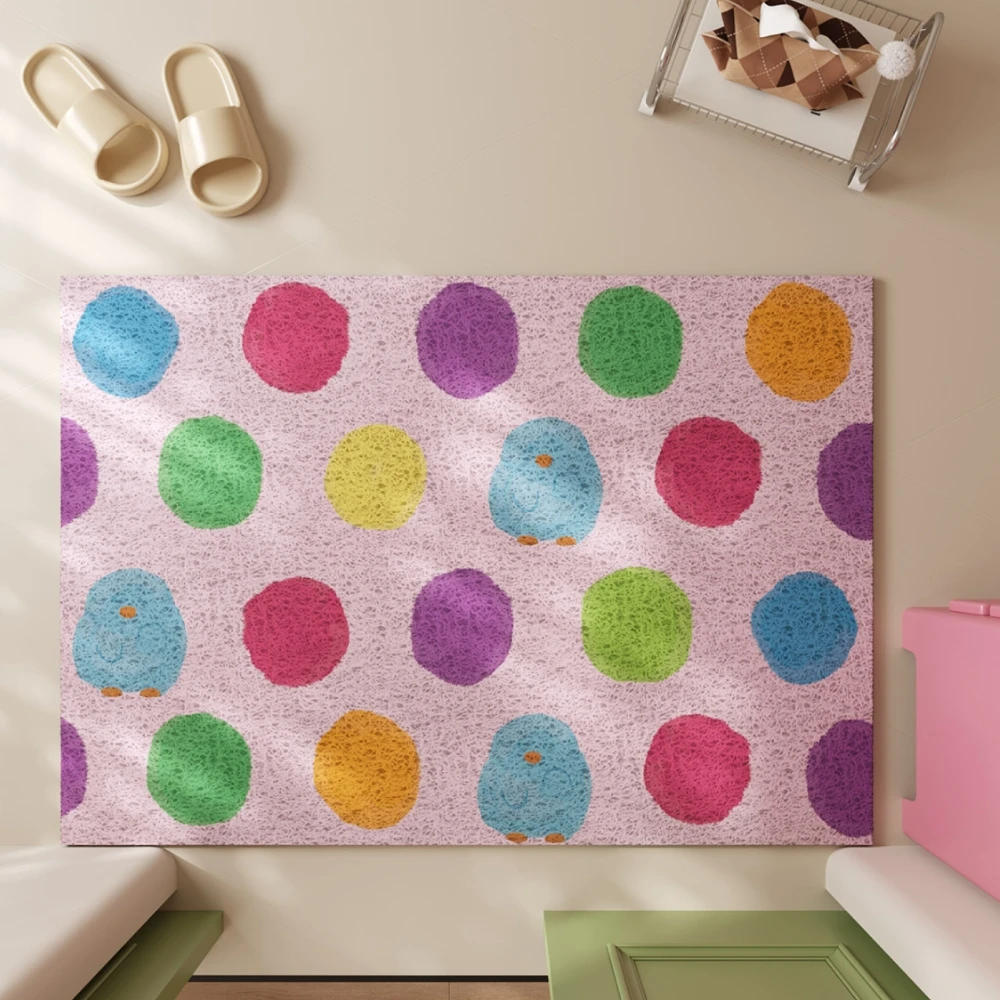 

Welcome Doormat Easter Eggs Door Mat Bunny Front Door Mat Spring Front Door Rug Outdoor Entrance Mat