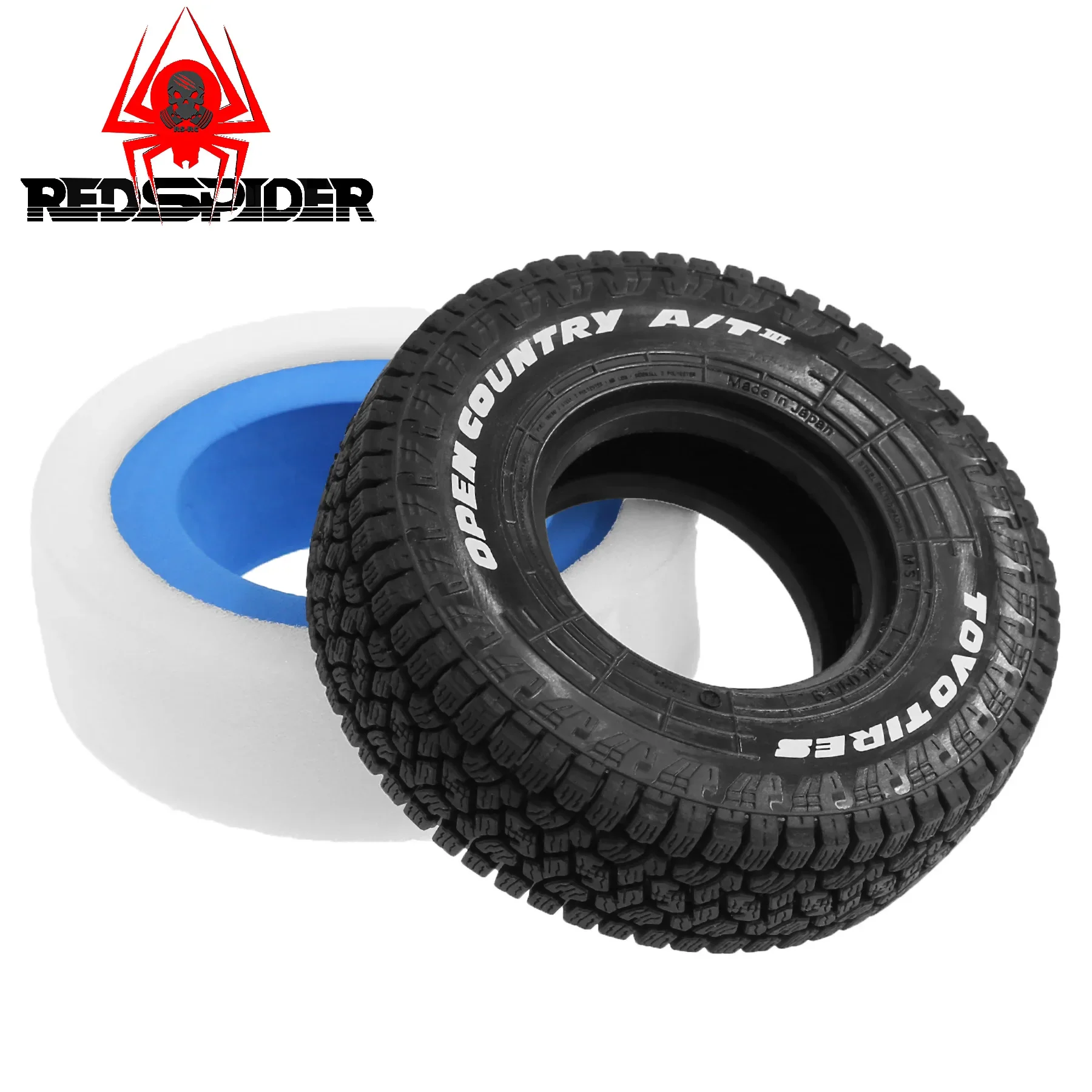 4PCS 105MM 1,9 RC Crawler 105mm Gummireifen für Axial SCX10 TRX4 D90 TF2 Off-Road All-Terrain 1:10 RC Auto, High Grip Non-Slip