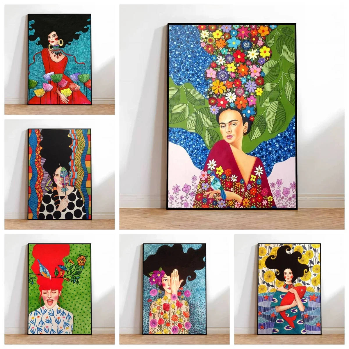 

DIY картина маслом по номерам, прическа для девочек-цветочниц, художественное украшение дома, настенный декор для гостиной, лучший подарок, рамки