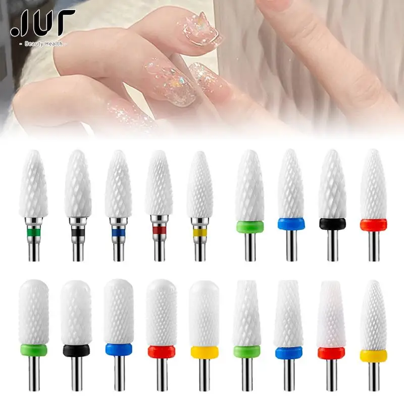 Ceramic Tungsten Nail Drill Bit Milling Cutter For Manicure Pedicure Nail Files Buffer Nail Art Equipment Accessory