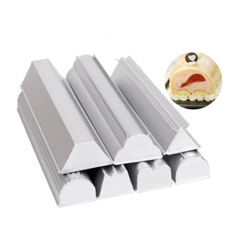 Yabak Baking Mold Long Strip Mousse Mold Triangle Two Groove Three Groove Semi Circular Cake Aluminum Alloy Mold