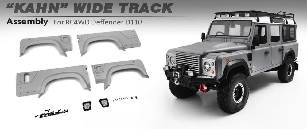 1/10 Crawler Truck Kahn Wide Track fit RC4WD Gelande2 Chassis Defender D110 RC Car 1 10 Remote Control toy