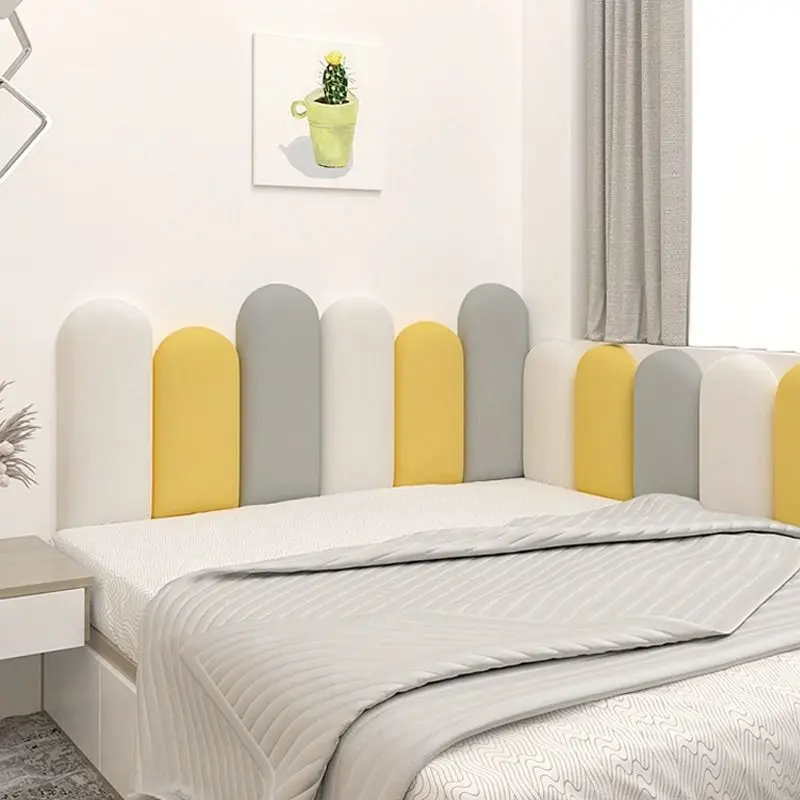 Arch Bed Headboard Kids Room Decor Head Board Anti-collision Wall Panels Cabecero Cama Bed Head Stickers Tete De Lit