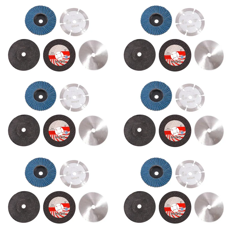 

GTBL 30Pcs 75Mm Cutting Disc For 10Mm Bore Angle Grinder Metal Circular Saw Blade Flat Flap Grinding Wheel Sanding Pads Tool