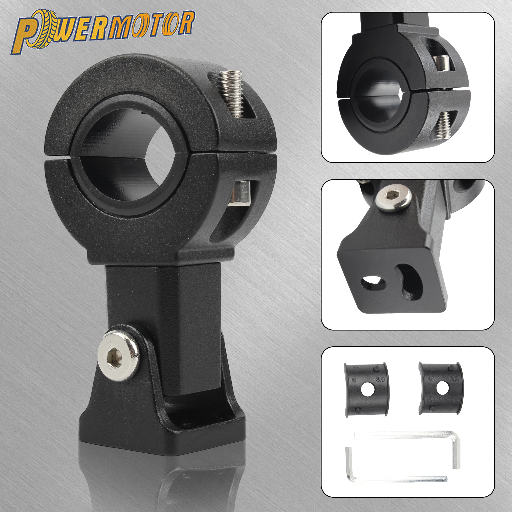 

Motorcycle LED Light Brackets Headlight Spotlight Fog Light Auxiliary Lamp Mount Stand Aluminum Motorbike Modified Accessories