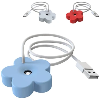 USB 케이블이 달린 미니 휴대용 가습기, 밀봉 디자인, 탱크리스 가습기, 여행용 개인 가습기, 침실용