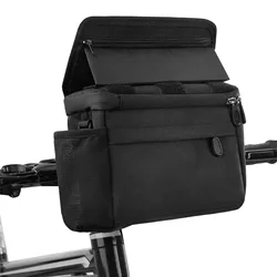 Bicycle Handlebar Bag Waterproof Mountain Bike Bag with Touch Screen Folding Phone Holder