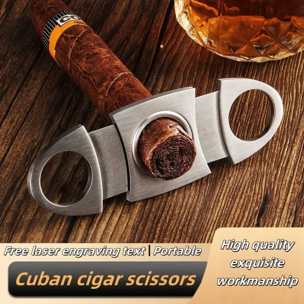 

Custom Personalized Metal Stainless Steel Cigar Cutter Cigarette Cutting Tool As Wholesale Gifts For Your Loved Ones And Friends