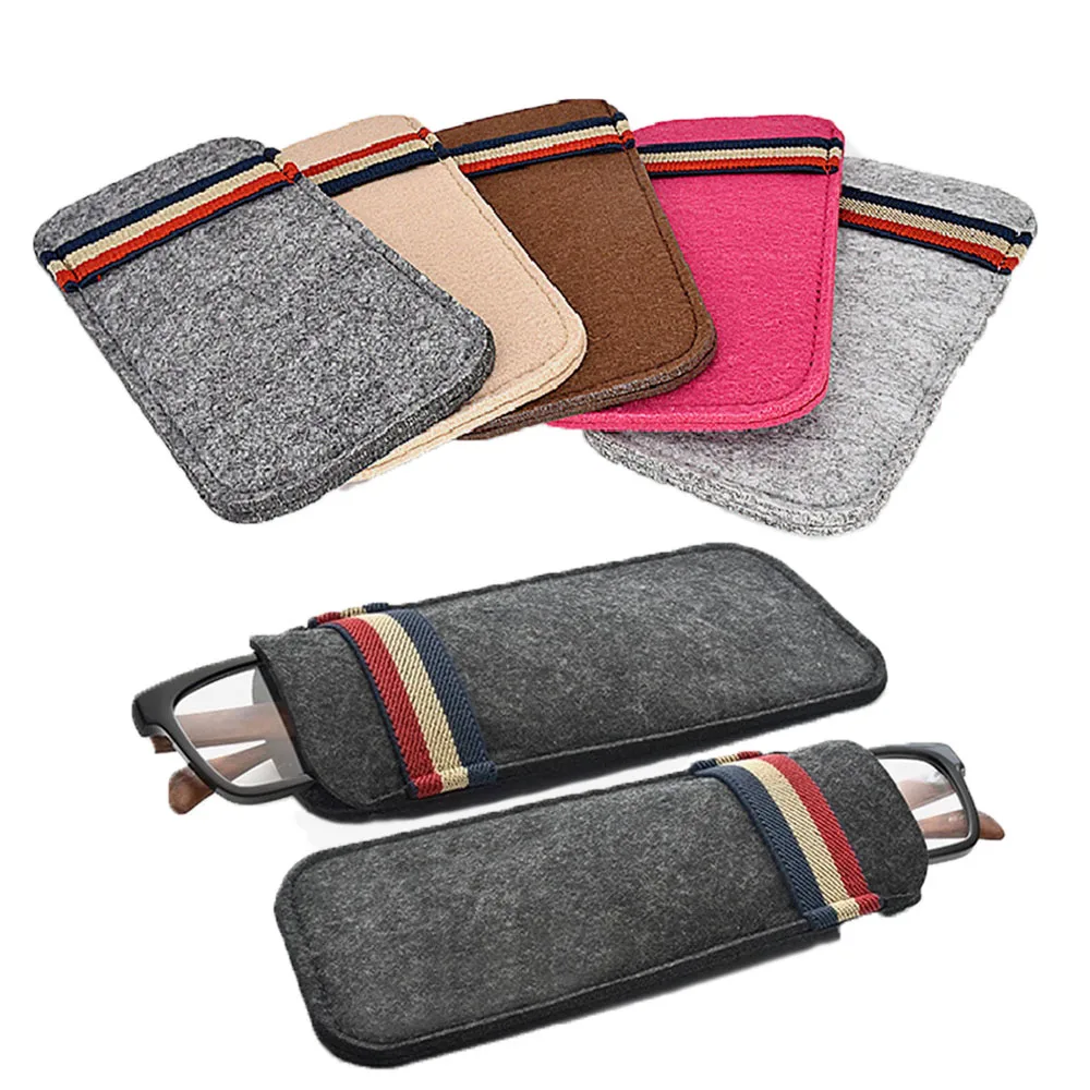 

New Fashion Felt Sunglasses Storage Bags For Men Women Colorful Eyeglasses Box Soft Glasses Bag Accessoires