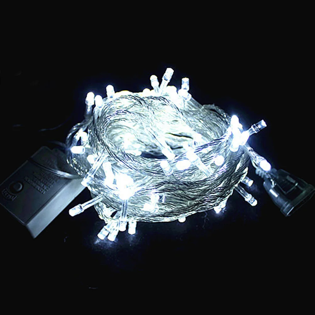 30 متر LED سلسلة مصباح أضواء الجنية الزخرفية الأبيض النقي لقضاء عطلة المنزل حفل زفاف حديقة الاستخدام الداخلي في الهواء الطلق
