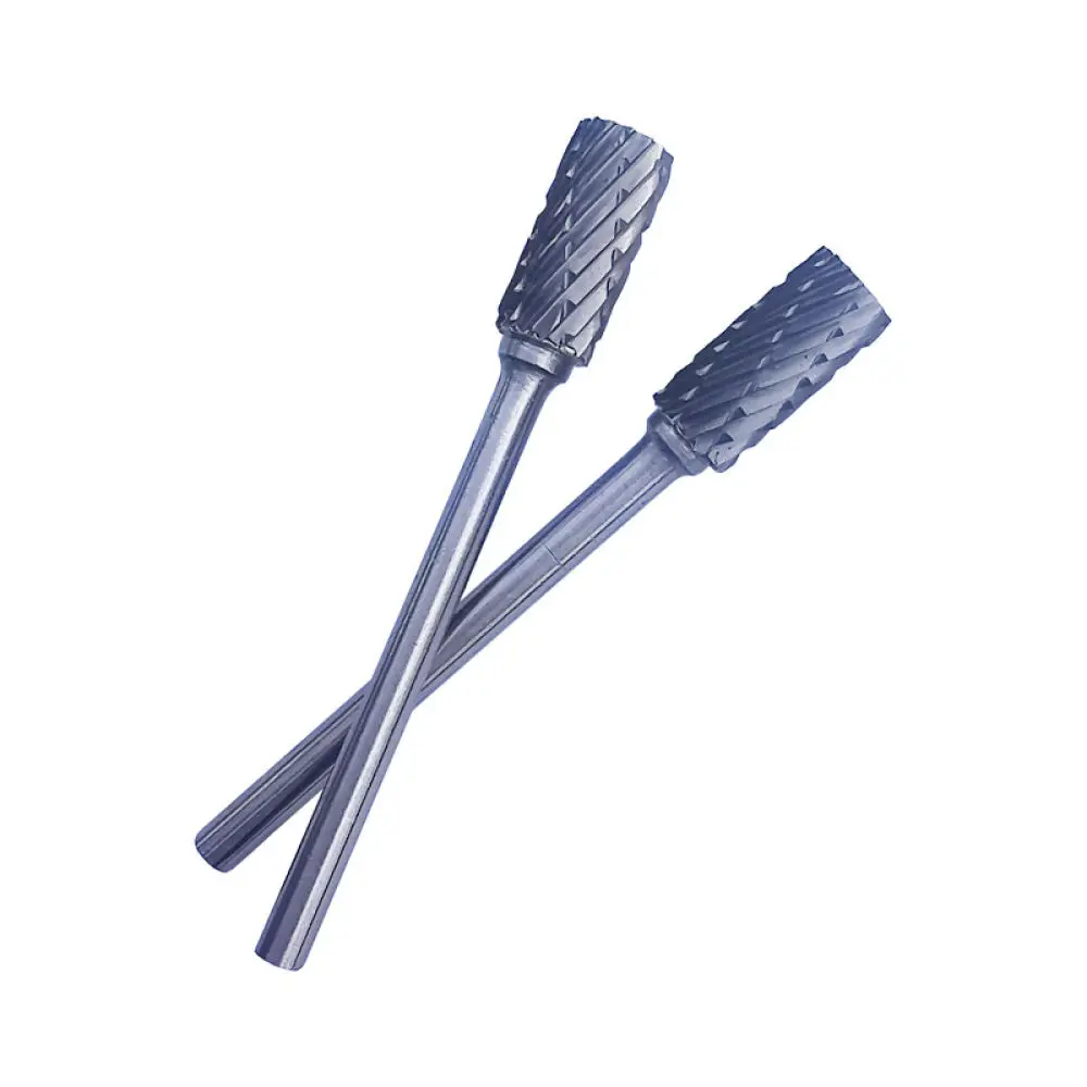 Cylindrical Tungsten Carbide Burr Bit Rotary Rasp For Hard Metal Wood Processing Engraving Milling Electric Grinder Tool