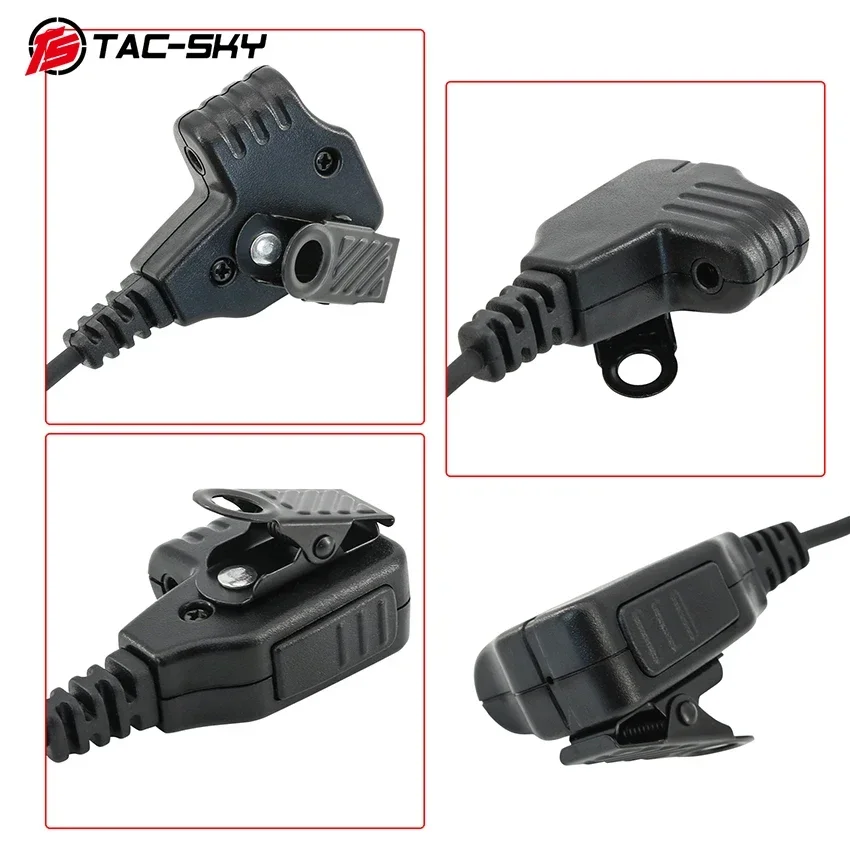 TAC-SKY-Tactical K Microfone Cabo para Navalha de Walker, Impacto Esporte Ouvido, Airsoft Tiro Headset, Baofeng Uv5r, 3,5 milímetros