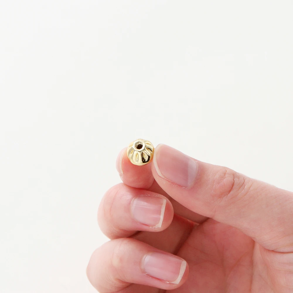 5Pcs/Lot 14K/18K Gold Color Plated Brass Chrysanthemum Beads Spacer Beads for DIY Bracelet Necklace Jewelry Making Accessories image 6
