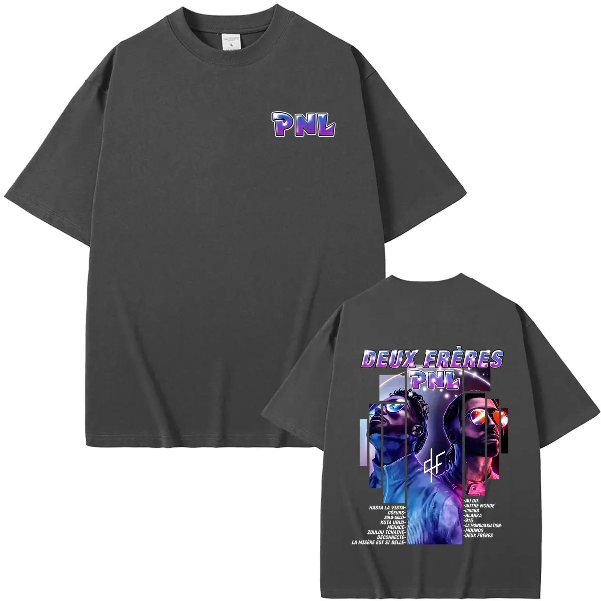 Rapper PNL Deux Freres Le Monde Chico T-shirt Men Women Fashion Hip Hop Oversized Streetwear Male Casual Soft Cotton T Shirts