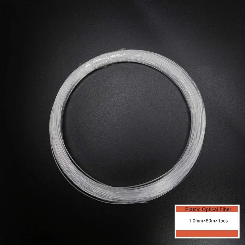 PMMA Plastic End Glow Fiber Optic Cable 1mm(0.04in) 50m(164ft)/Roll for Star Sky Ceiling All Kind Led Light Engine Driver Source