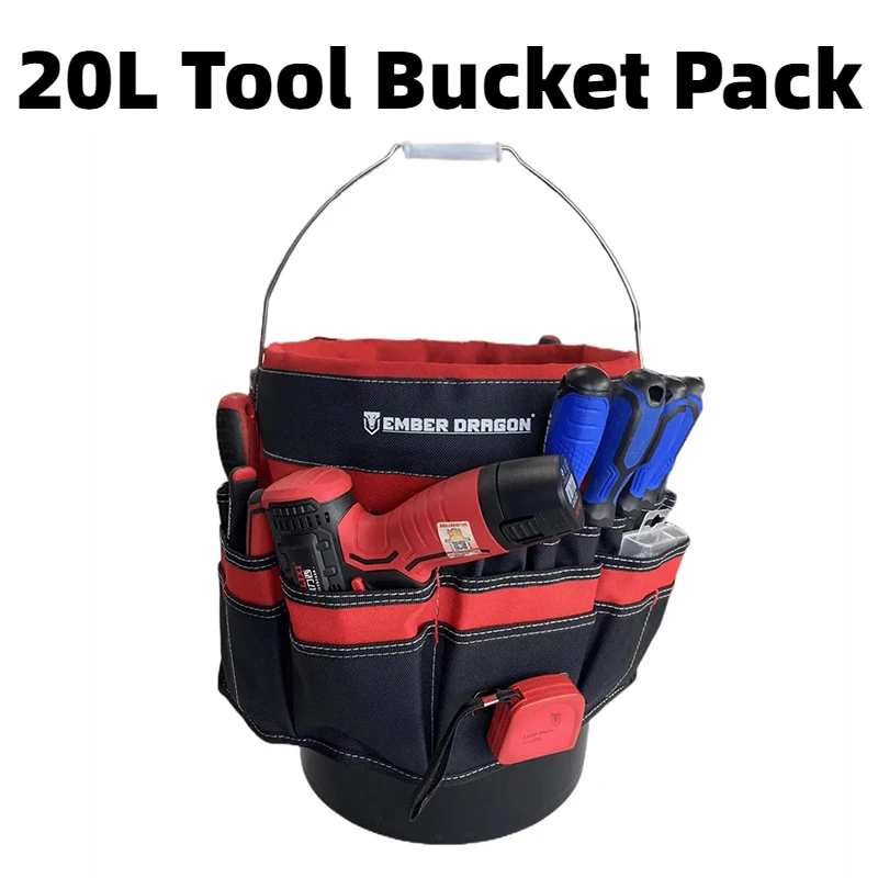 Professional Tool Bucket Portable Tool Bag Electrician Tools Organizer Waterproof Tools Box Storage Bags Electrician Accessories