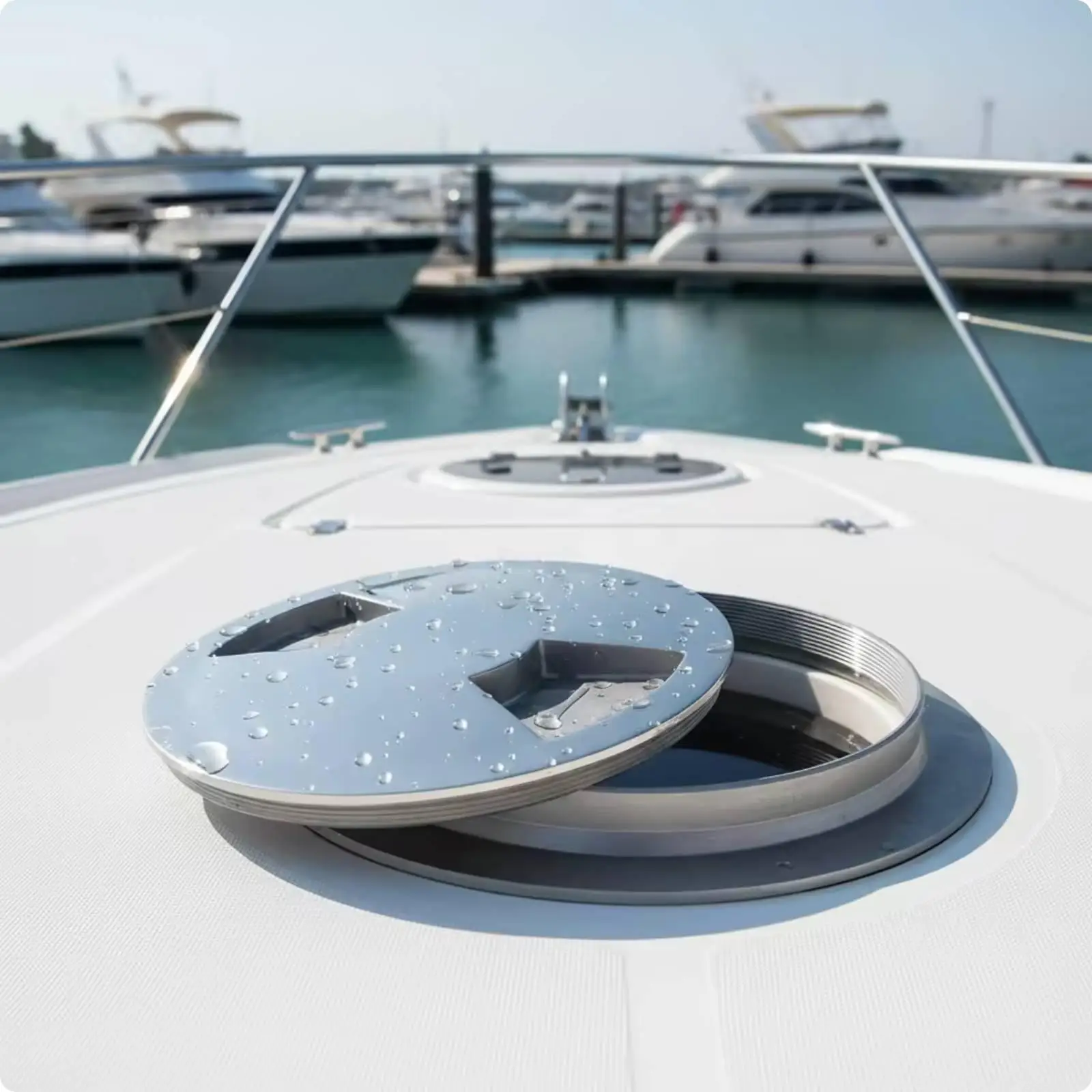 Deck Plate with Mounting Flange | 316 Stainless Steel, Anti-rustproof, Round Deck Plate