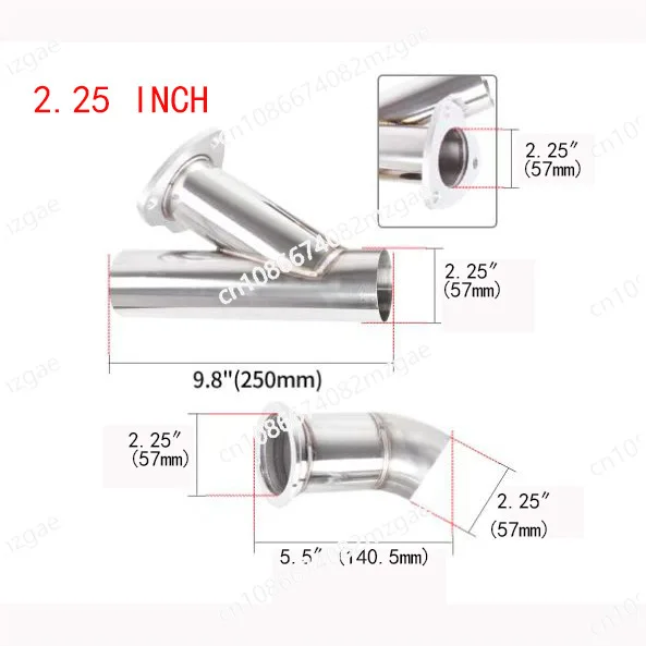 Modifizierter, elektronisch gesteuerter Auslassventil-Satz aus Edelstahl mit variabler Schallwelle, 2'/2,25'/2,5'/3' Rückseite