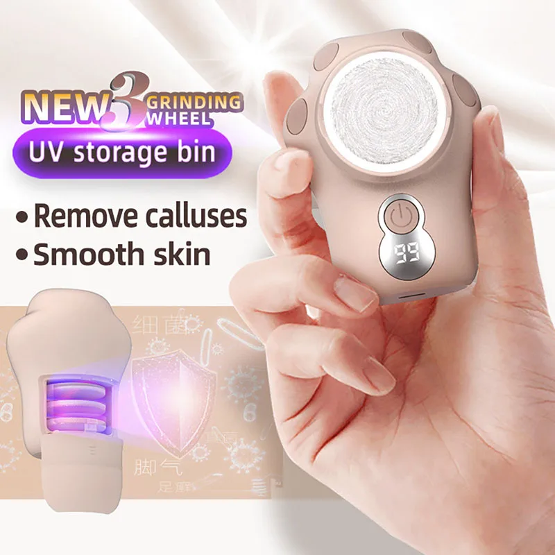 Rechargeable Foot Grinder To Remove Dead Skin Calluses Cuticles Foot Rub Sole File Household Double-sided Foot Grinding File