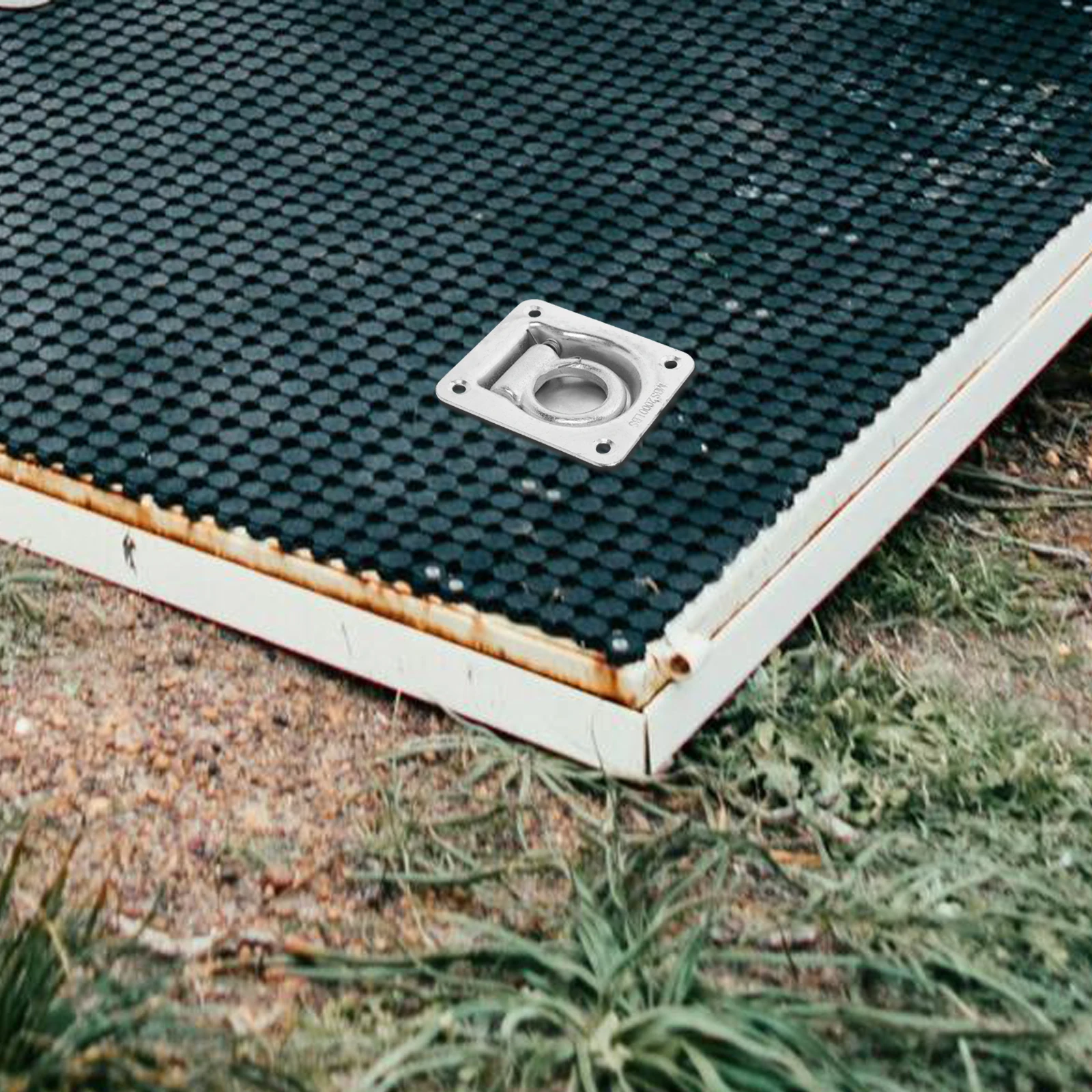 

Trailer Tie Down Anchor Heavy Duty Flush Mount Handle Auto Reset Recessed Pull Ring For Boat Floor D Ring Towing