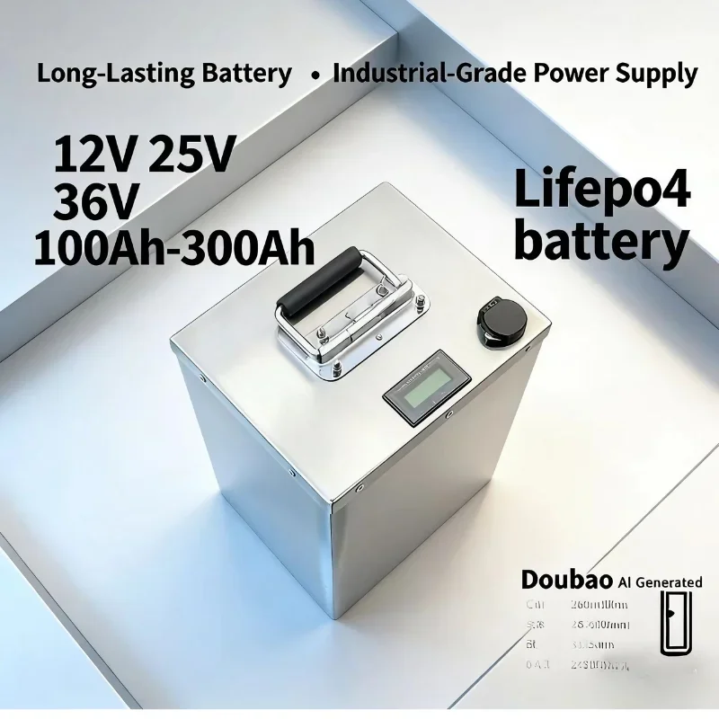 12V/24V/36V 100Ah‑300Ah Deep Cycle LiFePO4 Lithium Battery, Marine‑Grade Waterproof, Perfect for Boat Trolling Motors, Yacht P
